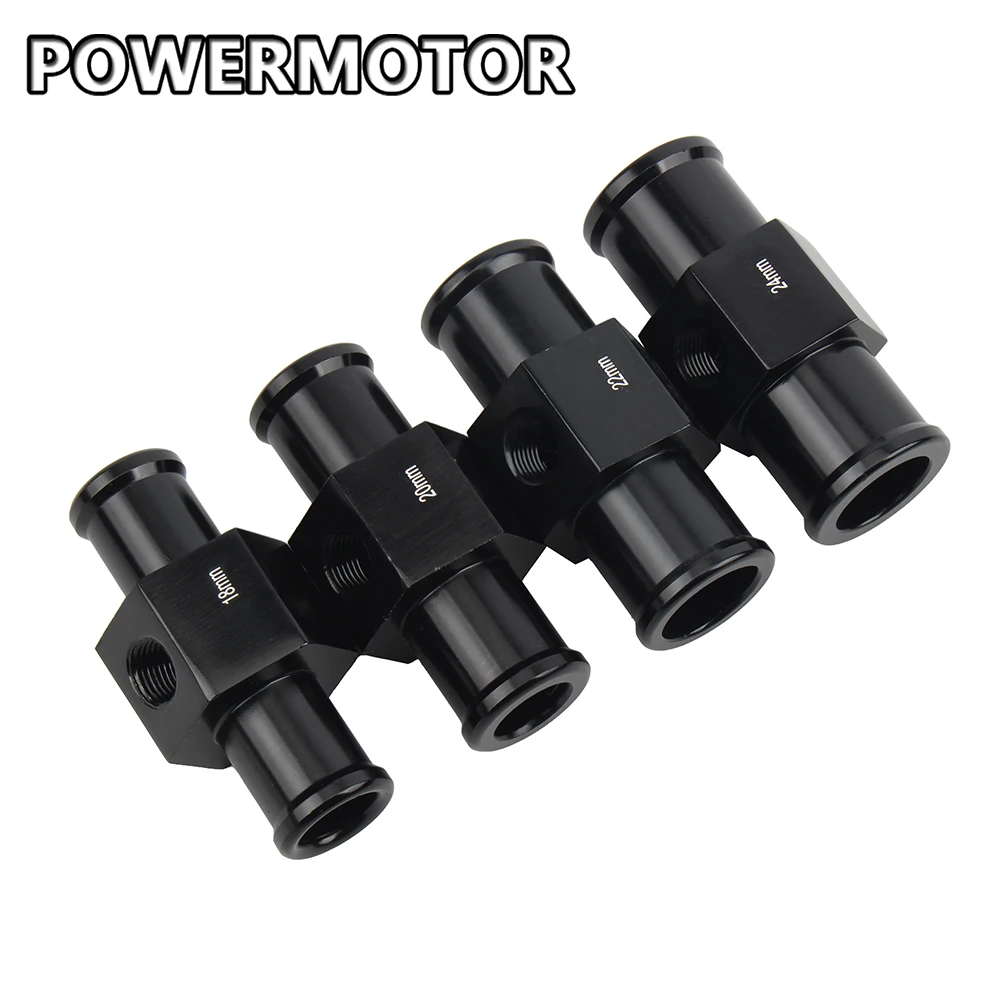 Motorcycle Water Temp Gauge Radiator Temperature Water Temp Joint Pipe Sensor Black 18MM 20MM 22MM 24MM Hose Adapter