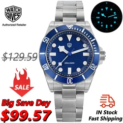 Watchdives WD1969 Pro Watch VH31 Sweep Seconds Quartz Movement Waterproof BGW9 Luminous Sapphire Glass Stainless Steel Watches