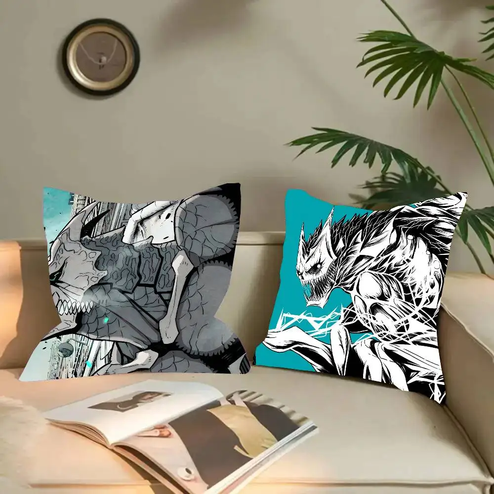 Anime Kaiju No 8 Monsters Pillow Case Fashion Square Pillowcase Bedroom Sofa Room Ins Decoration Leisure