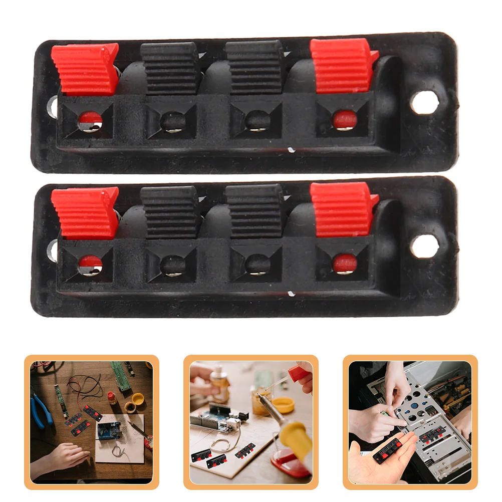 10 Pcs Line Clamp Stereo Speaker Terminal Plate Terminals Connectors Thread Holder Wire Cord Clips Audio Parts for Home