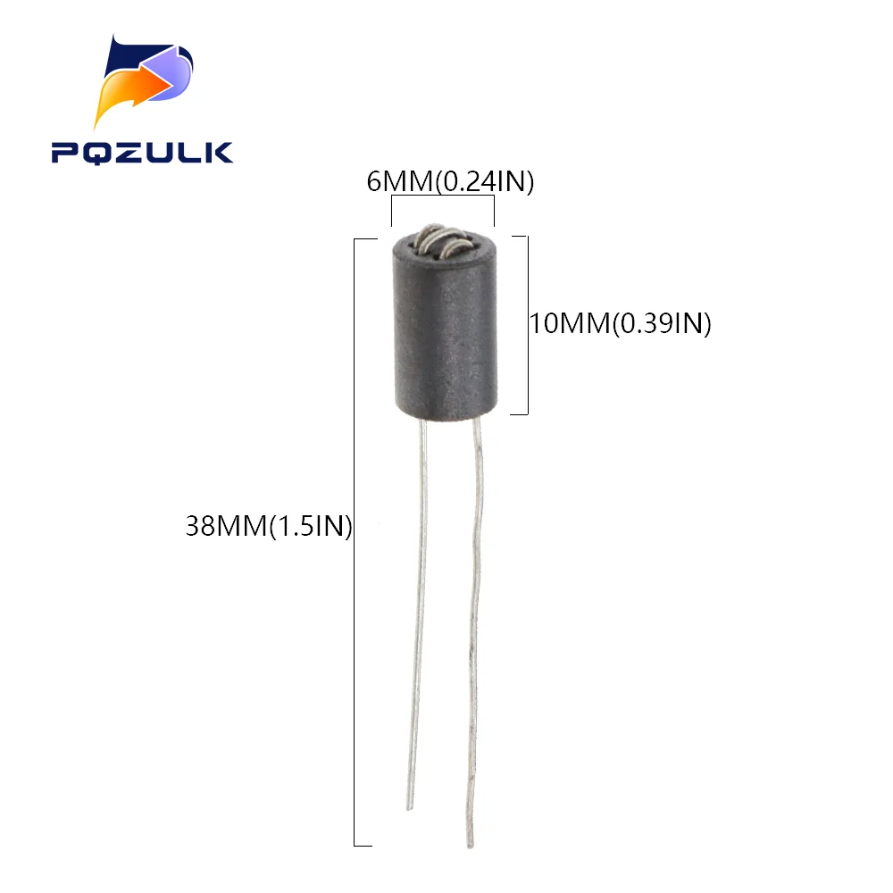 10PCS 6X10MM Lead Dia 0.8MM 3T Axial Lead 6 Channel Ferrite Beads Inductors for Easy Plug