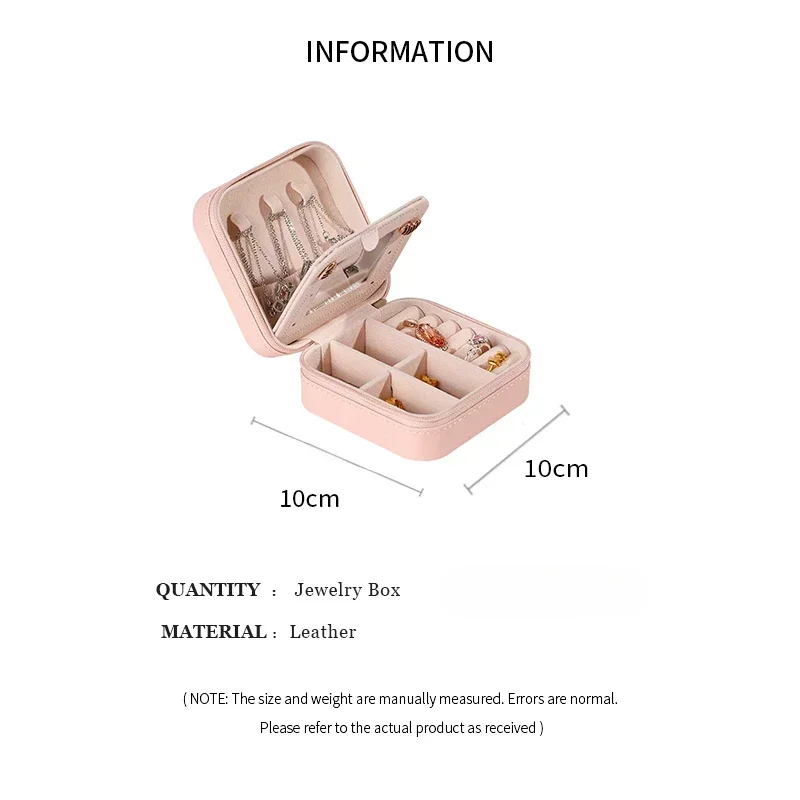 1PCS Household Portable Jewelry Storage Box Mini Single-layer Jewelry Necklace, Ring, Earring, Earring, Earring Packaging Box