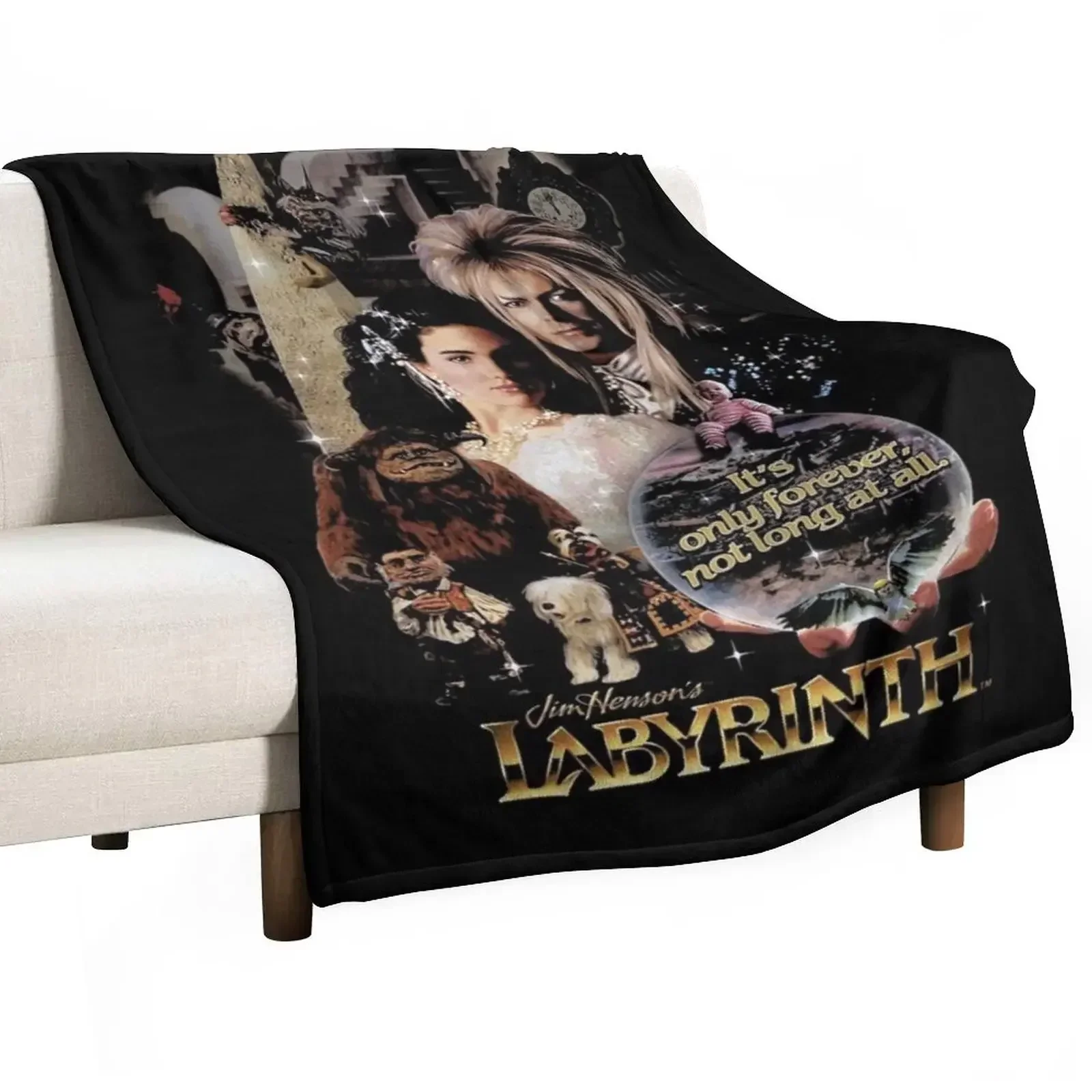 

Not long at all the labyrinth film idol art gift for fans Throw Blanket Large Beach Sleeping Bag Blankets