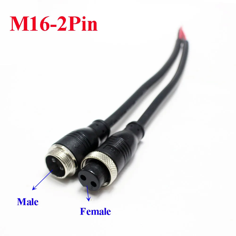 1set 20cm M16 GX16 2/3/4/5/6/8 Pin Aviation Cable M16 Signal Wire Male / Female Plug for Car Camera/ DVR & CCTV Monitor