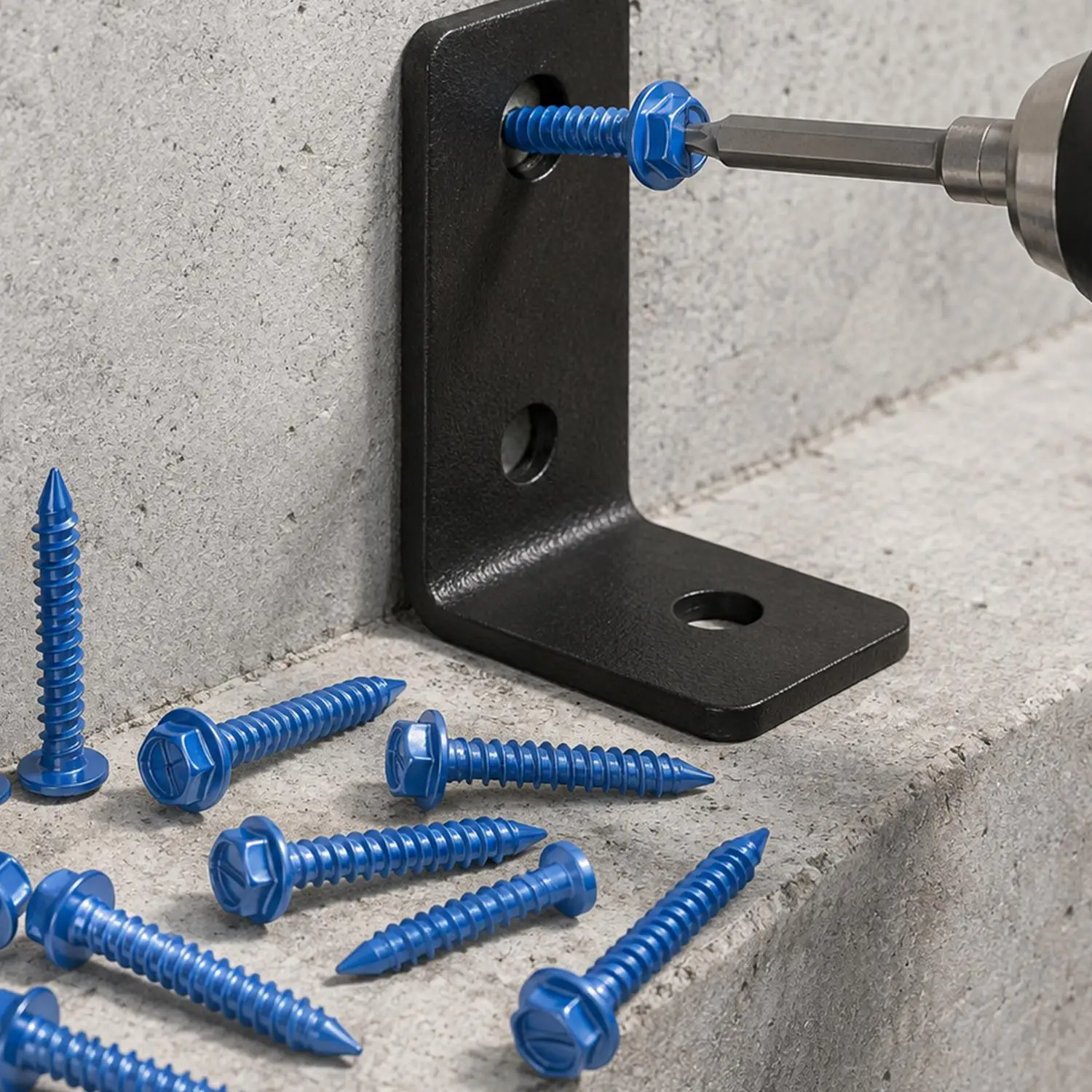 100/50pc Self-tapping Concrete Screws Brick Masonry Fastening Carbon Steel Anti-rust Screws Bolts Woodworking Repair Accessories