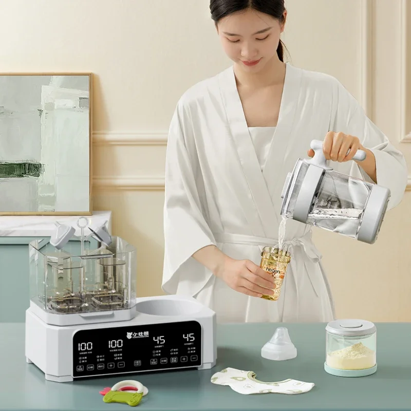 ボトル滅菌サーモスタット,3 in 1,ベビーサーモスタット,温水ポット,粉乳乾燥付き,新品