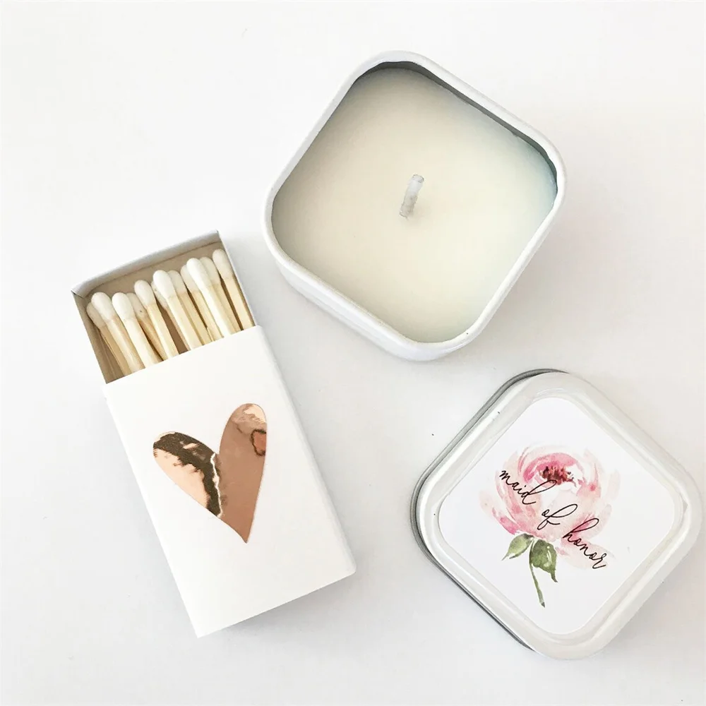 Wedding Matches Heart Matches Cute Matches Silver Gold Rose Gold Match Boxes Bridesmaid Matches Wedding Matchsticks (EB3309HRT)