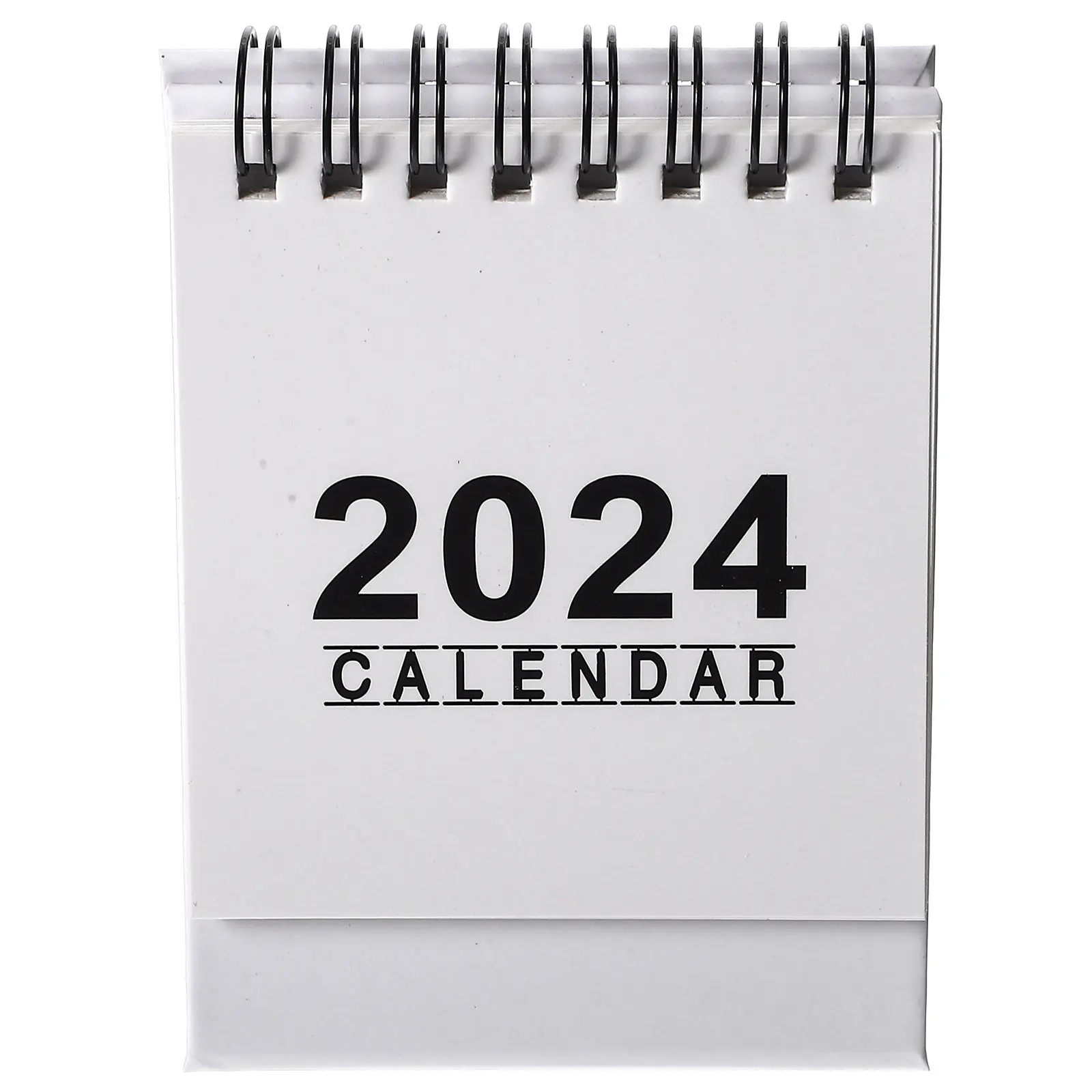 Small 2024 Mini Desk Calendar Foldable Paper Standing Table Calendar Daily Planner Office Home Decor Memorandum Writing Space