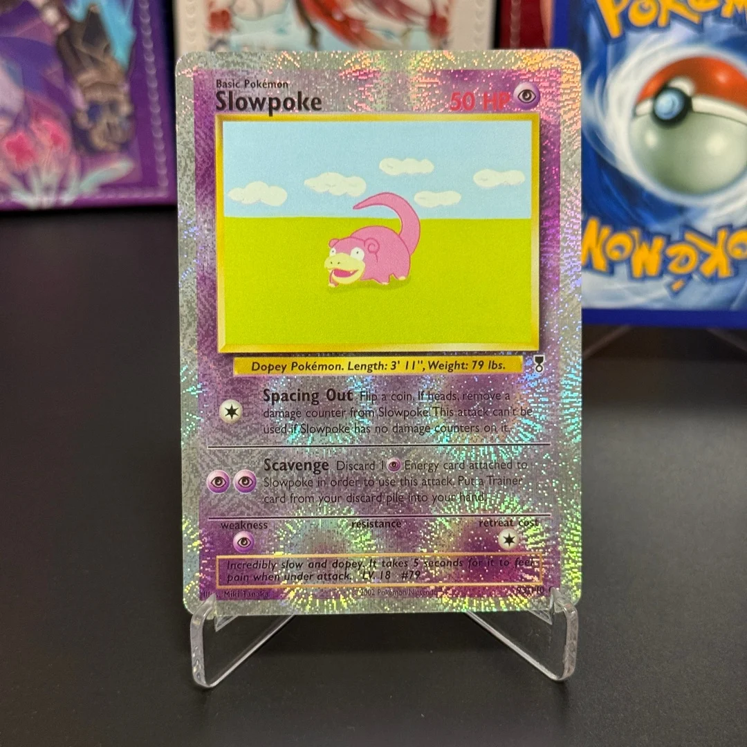 TCG English Slowpoke Collection Cards #093 2002 Legendary Collection Psychic Reverse Holo Foil Cards Diy Proxy
