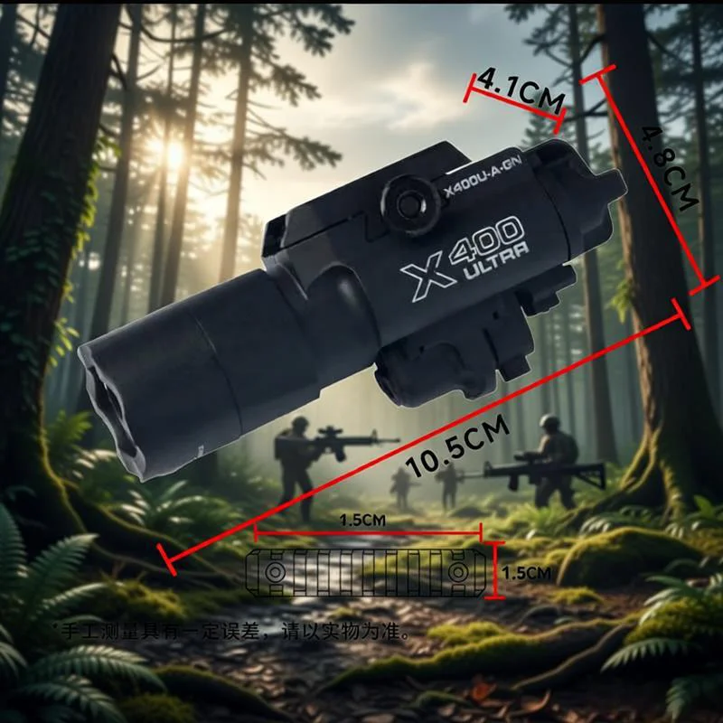 

‌X400U Series LED Flashlight – Tactical Airsoft Scout Pistol Light for Hunting, Nylon Hanging Design