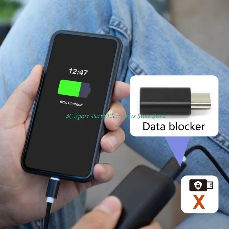 Blocatore dati tipo C tipo da 12 pezzi per sicurezza dei dati affidabile e tappi caricabatterie antihacking a e