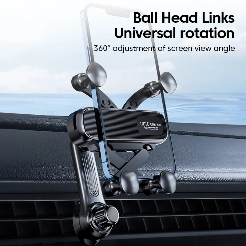 360° Rotatable Gravity Car Phone Holder In Car Air Vents Clip Mount Smartphone Holder With Extension Rod Bracket GPS Support