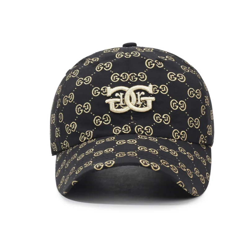 Double G early spring baseball cap women's fashion printed baseball hat men's outdoor leisure general sunscreen cap