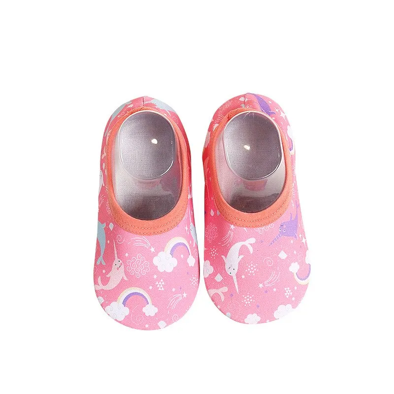 1Pair Baby Non-slip Floor Socks Cartoon Animal Print Shoes Socks For Toddler Boys And Girls First Walkers Cute Slippers