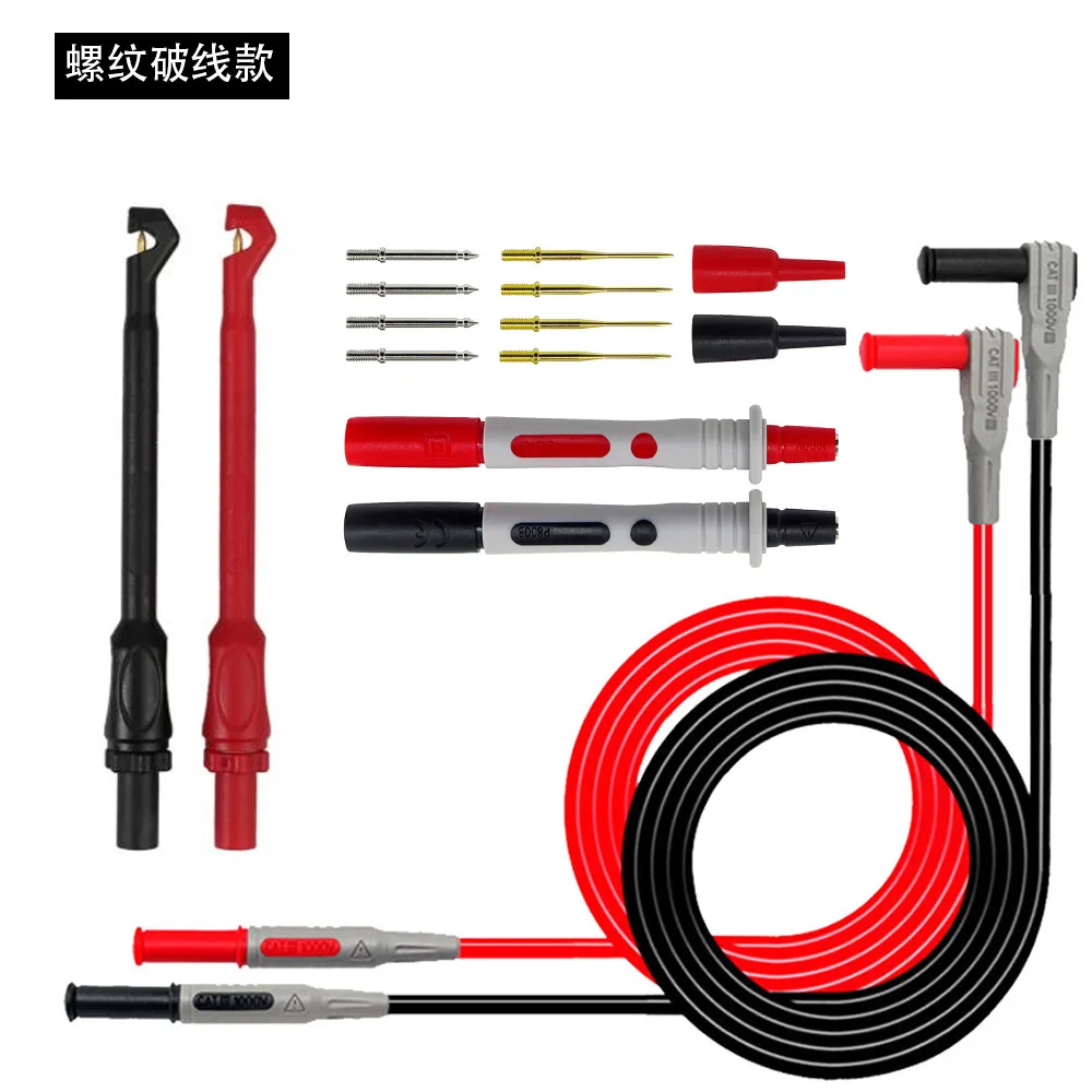 

Universal multimeter test leads with insulation piercing probes for automotive repair no damage electrical testing