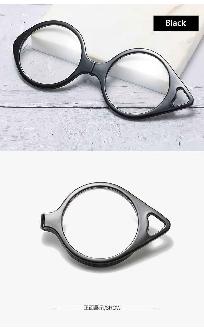 Faltbare Anhänger Hängende Lesebrille Lupe Tragbare Verhindern Verlust Runde Halskette Presbyopie Hyperopie Brille Geschenk – Detail 11