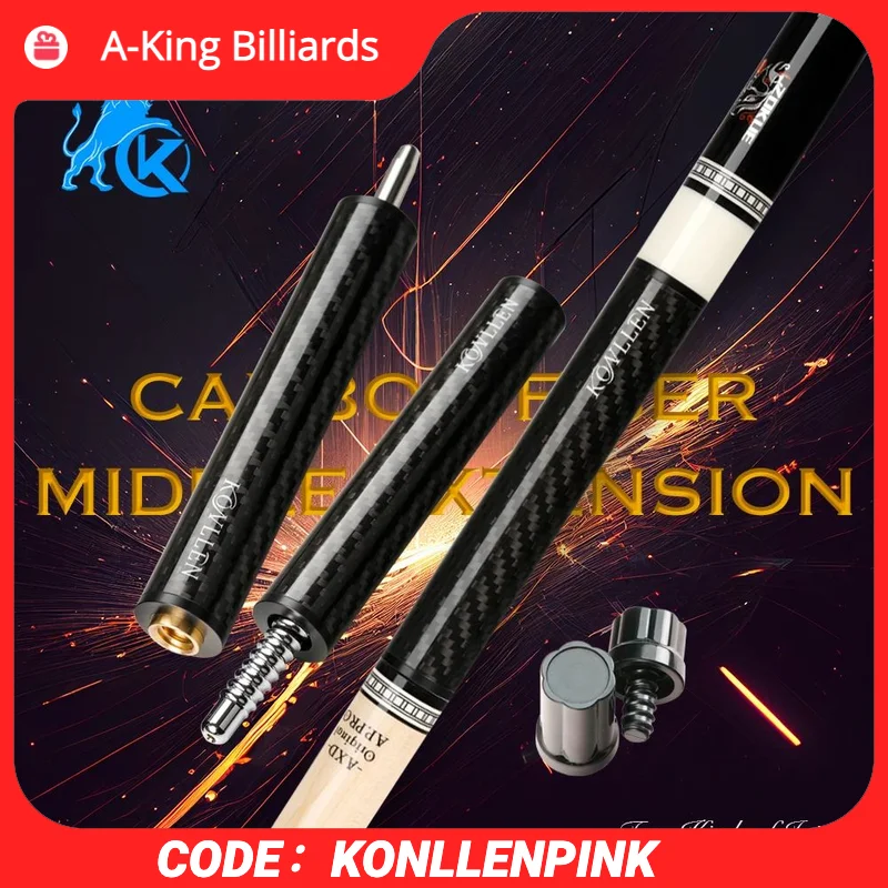 

KONLLEN Middle Extension Carbon Pool Extender Billiards Extension Tool Billiard Holder Professional Aluminum Alloy Accessory