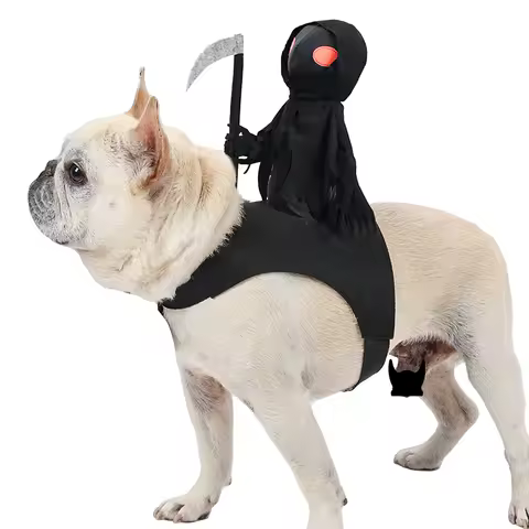 Halloween Pet Costume Dark Harvest Knight Transformation Costume Halloween Funny Pet Costume Dogs Cats Cute Cosplay Costume