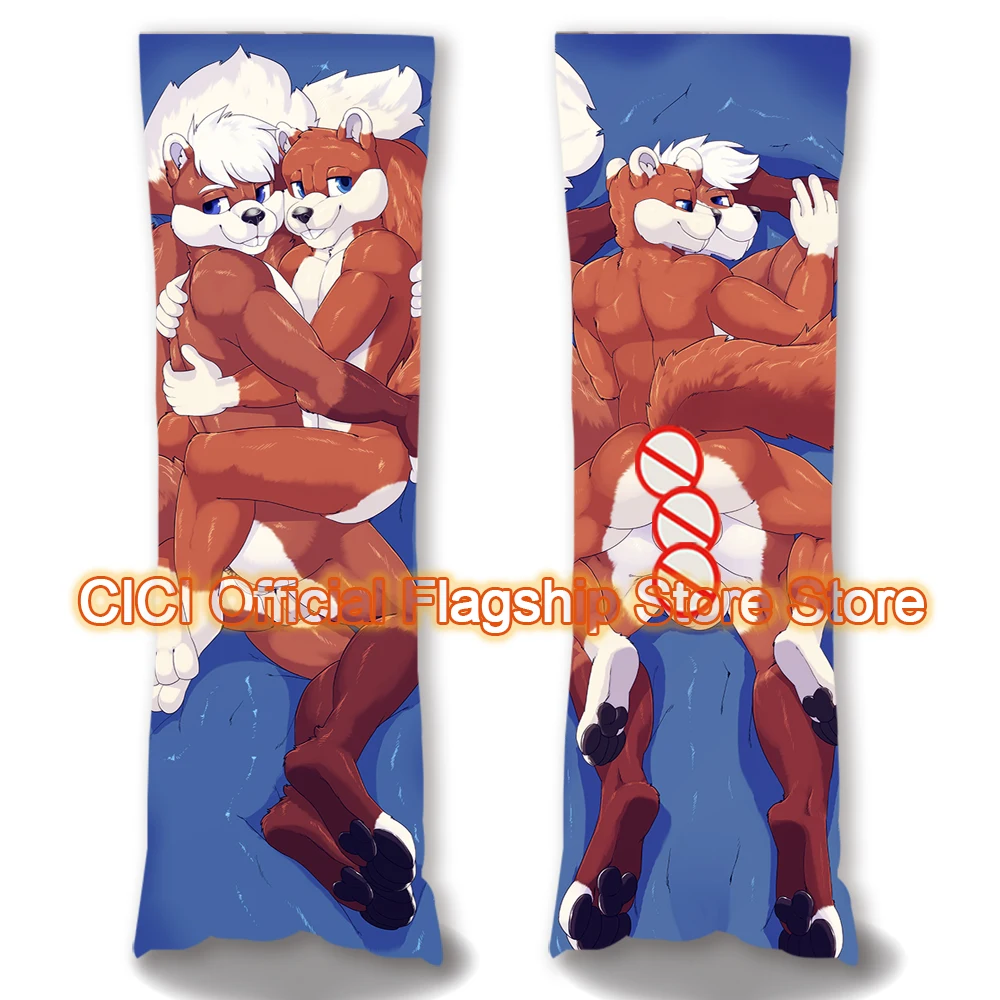 Dakimakura Anime furryratchet Four furry bears Double Sided Print of Life Size Body Pillow Cover Gifts Can Be Customized