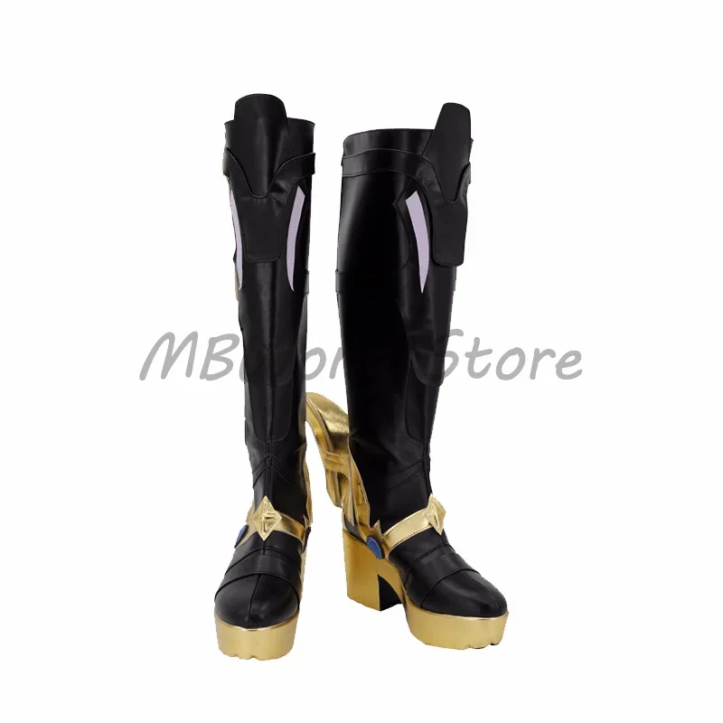 Genshin Impact IL Dottore Cosplay shoes Boots Game Fatui Harbinger Hakase The Doctor Cosplay Halloween Party Boots Customization