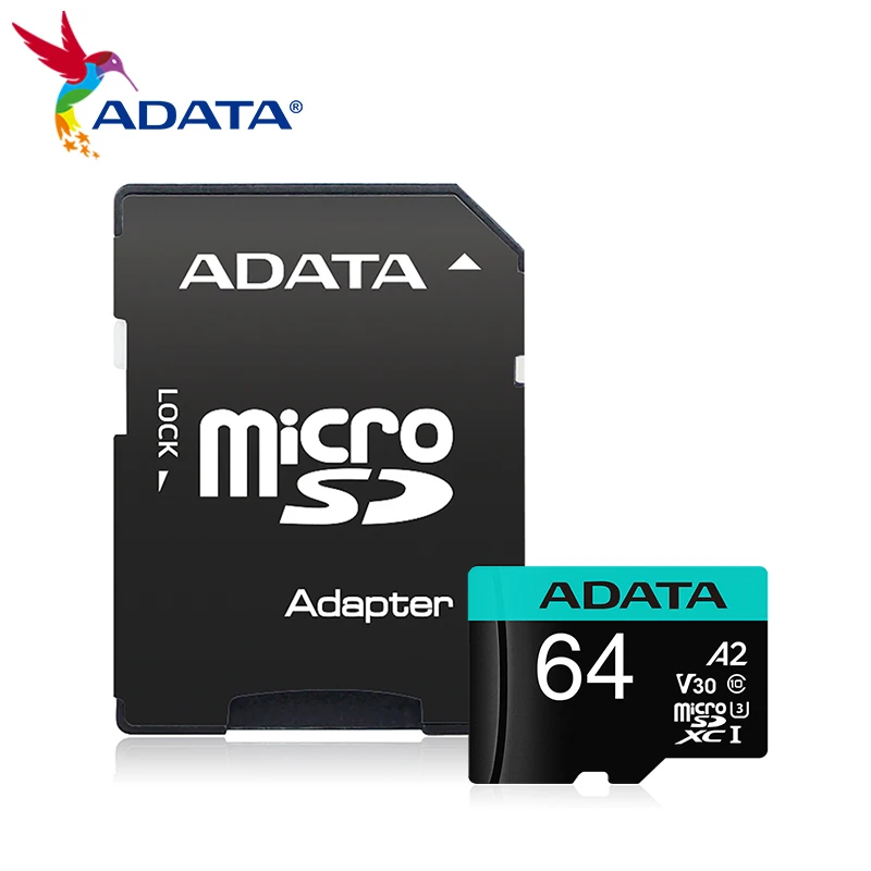 ADATA SDXC Micro Card 32GB 64GB 128GB 256GB A2 V30 U3 Class 10 UHS I Memory Card Microsd Card Flash Card Storage Card For Phone