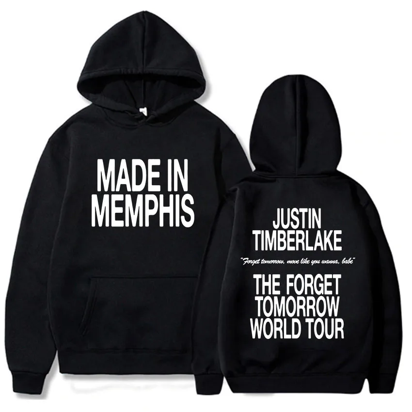 Men Clothes The Forget Tomorrow World Tour Hoodies Justin Timberlake Heavy Mental Sweatshirts Long Sleeve Hooded Pullovers Male