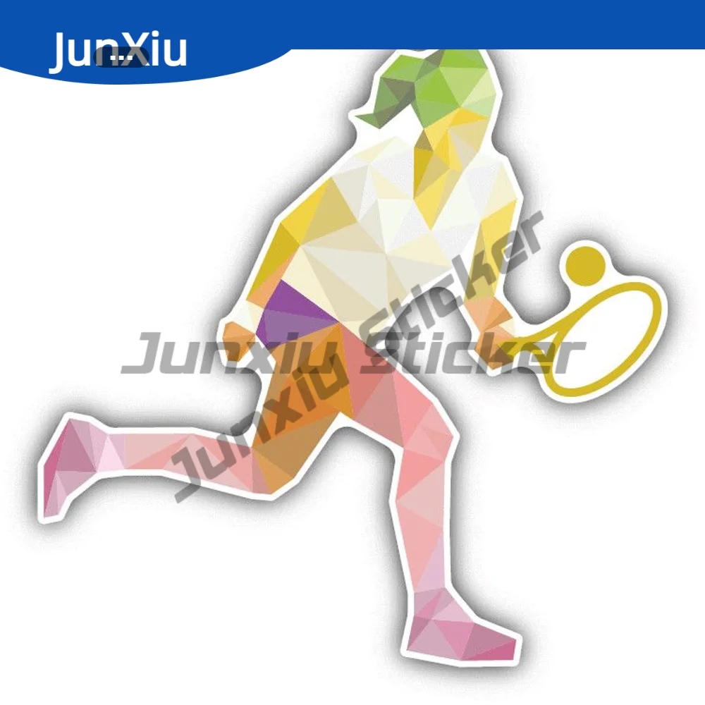 

Tennis Player Triangulated Sport Sticker Cover Scratches Decoration Car Camper Accessories Auto Rv Stickers Camping Brand Sticke