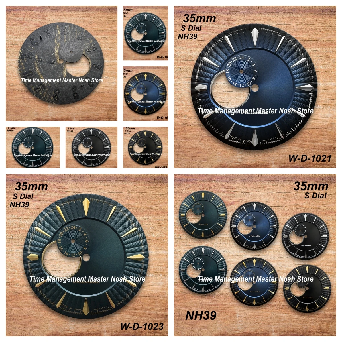 

35mm S Logo Cocktail Dial Fit NH39 Movement Vertical Hollow Out Dial High-Quality Watch Modification Accessories
