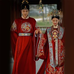 Vestido de novia tradicional chino Hanfu Hgh-end, capa larga de boda china, chal de mujer de la dinastía Ming, disfraz antiguo de cola larga