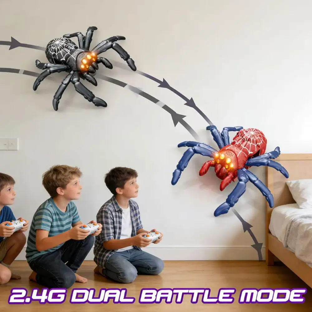 Juguete eléctrico de escalada de pared de araña, juguete de escalada de pared terrestre con control remoto, modelo Animal simulado, juguete para regalo para niños