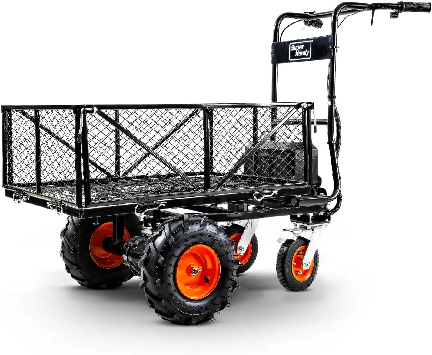 Outdoor Carts Utility Service Cart Power Wagon Wheelbarrow Electric 48V DC Li-Ion Powered 660Lbs Load and 1000Lbs+