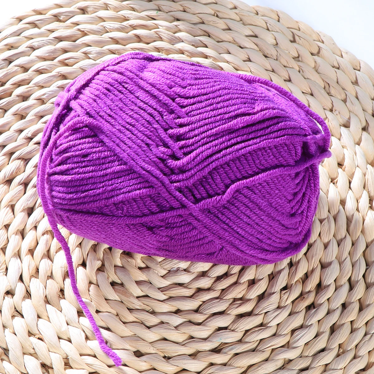 

Milk Cotton Yarn Chunky 50G Hand-Woven Crochet Knitting Wool Soft Warm Yarn for Sweaters Hats Scarves DIY Deep Purple
