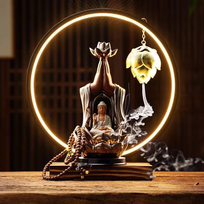 Interior Sandal Incense Burner Ceramic Zen Bedroom Incense Burner Electric Buddha Supplies Quemador Inciensos Ceramic Decor