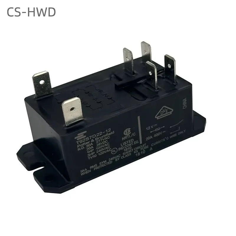 100% Original Power Relay T92S7D22-12 T92S7D22-24 12VDC 24VDC 30A 250VAC 6PIN General Purpose Relay DPST-NO (2 Form A) 12VDC