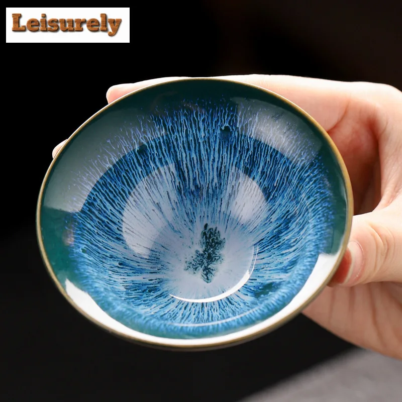 70ml Exquisite Starry Sky Kiln Change Tea Cup Master Cups Bamboo Hat Teacup Ceramic Mug Japanese Te Cup Jingdezhen Teacups Bowl