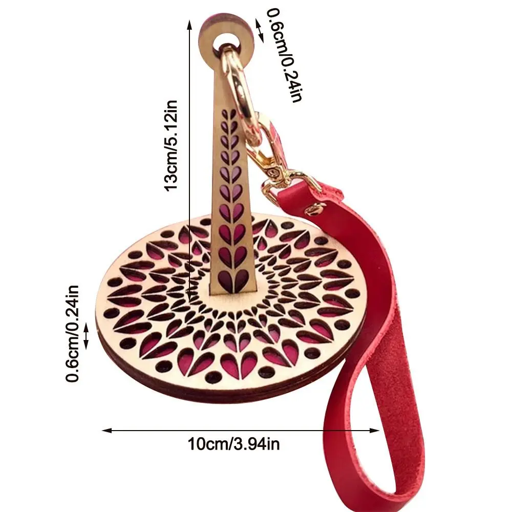 Supporto per filato da polso portatile in legno con cinturino da polso in pelle per prevenire il groviglio del filato supporto per filato all'uncinetto per maglieria