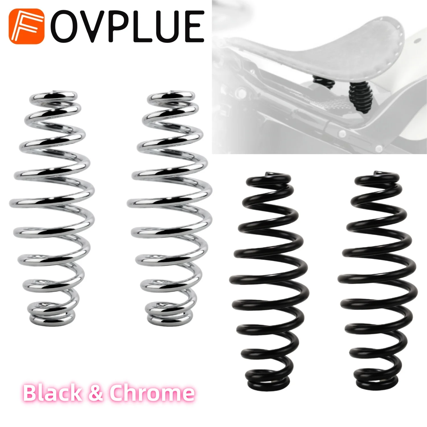 Resortes de soporte para asiento individual de motocicleta, 4 ", 5", para Harley, Honda, Yamaha, Kawasaki, Suzuki Sportster XL883, XL1200, Bobber Chopper, personalizados