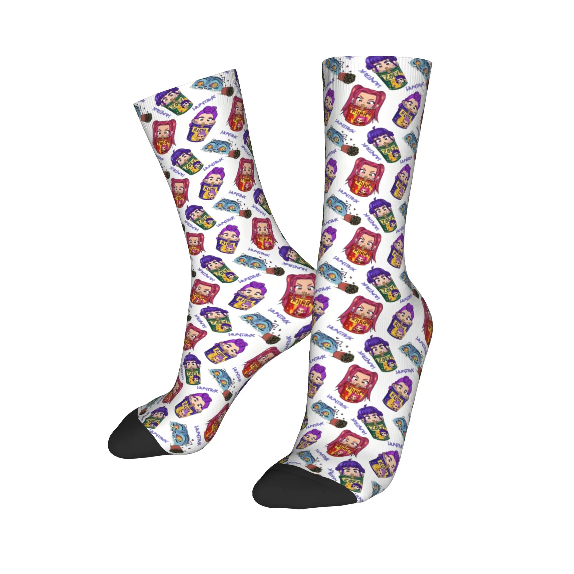 

Custom Kpop Demons Hunterses Mens Crew Socks Unisex Fun Urban Fantasy Film Spring Summer Autumn Winter Dress Socks
