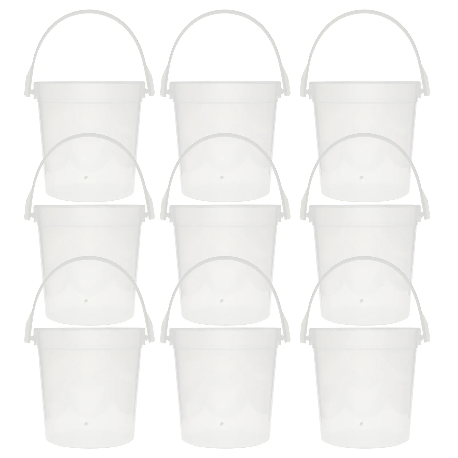 

10Pcs Clear Transparent Bucket for Drinks Ice Cream Popcorn Fruits Food Storage Easy to Use Buckets for Drinks