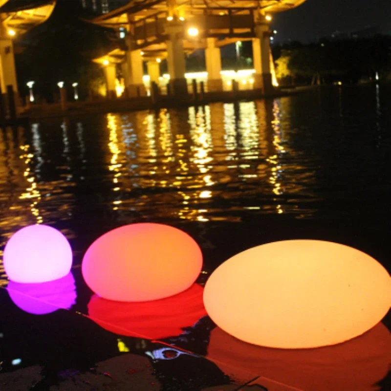 Bar Table Light Spheroidicity Night Lamp Rough Stone Decorative Garden Post Lantern RGB Color Landscape Lighting