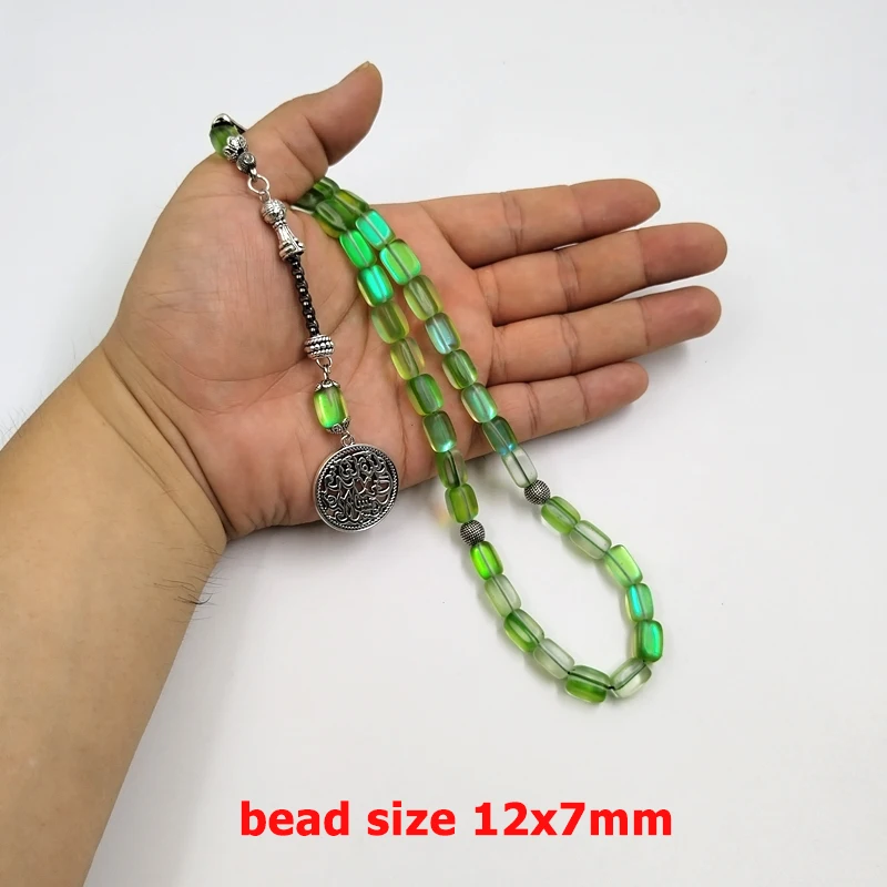 Tasbih women Green crystal 33prayer beads Muslim Eid ADHA gift misbaha bracelet Islamic accessories on hand
