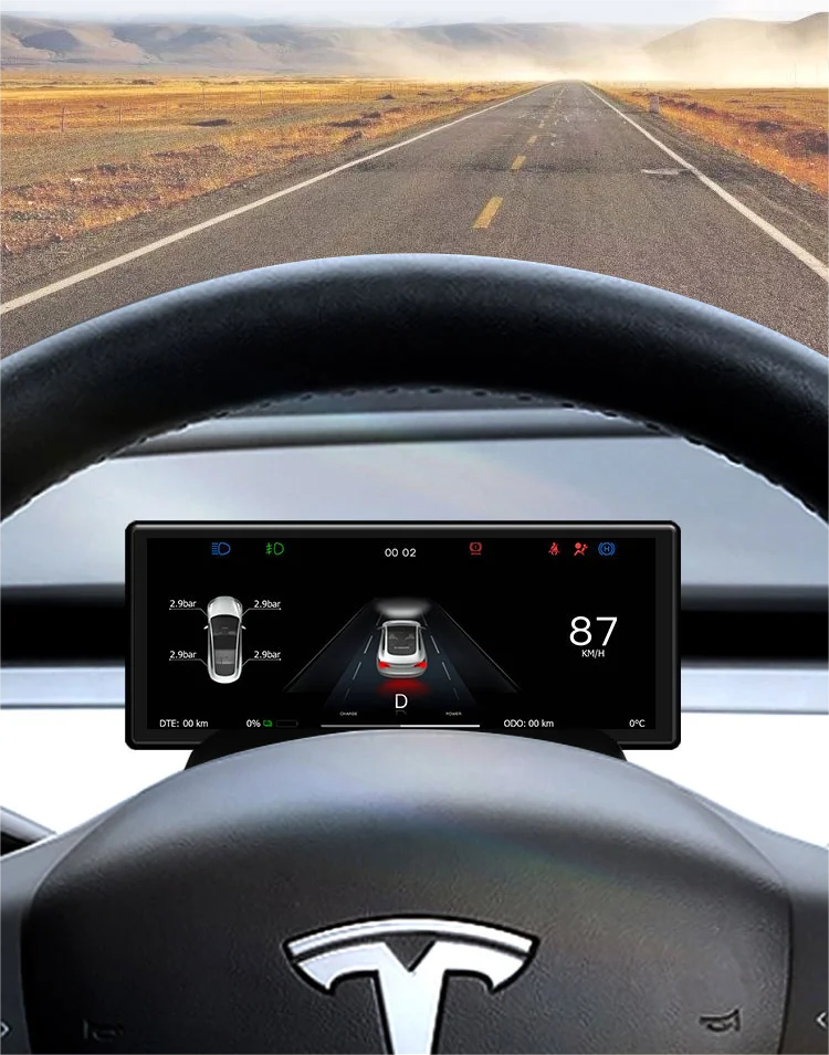 2024 Hot Sale Speed Display 6.2 Inch Head Up Display Car Accessories Suitable for Model 3/Y