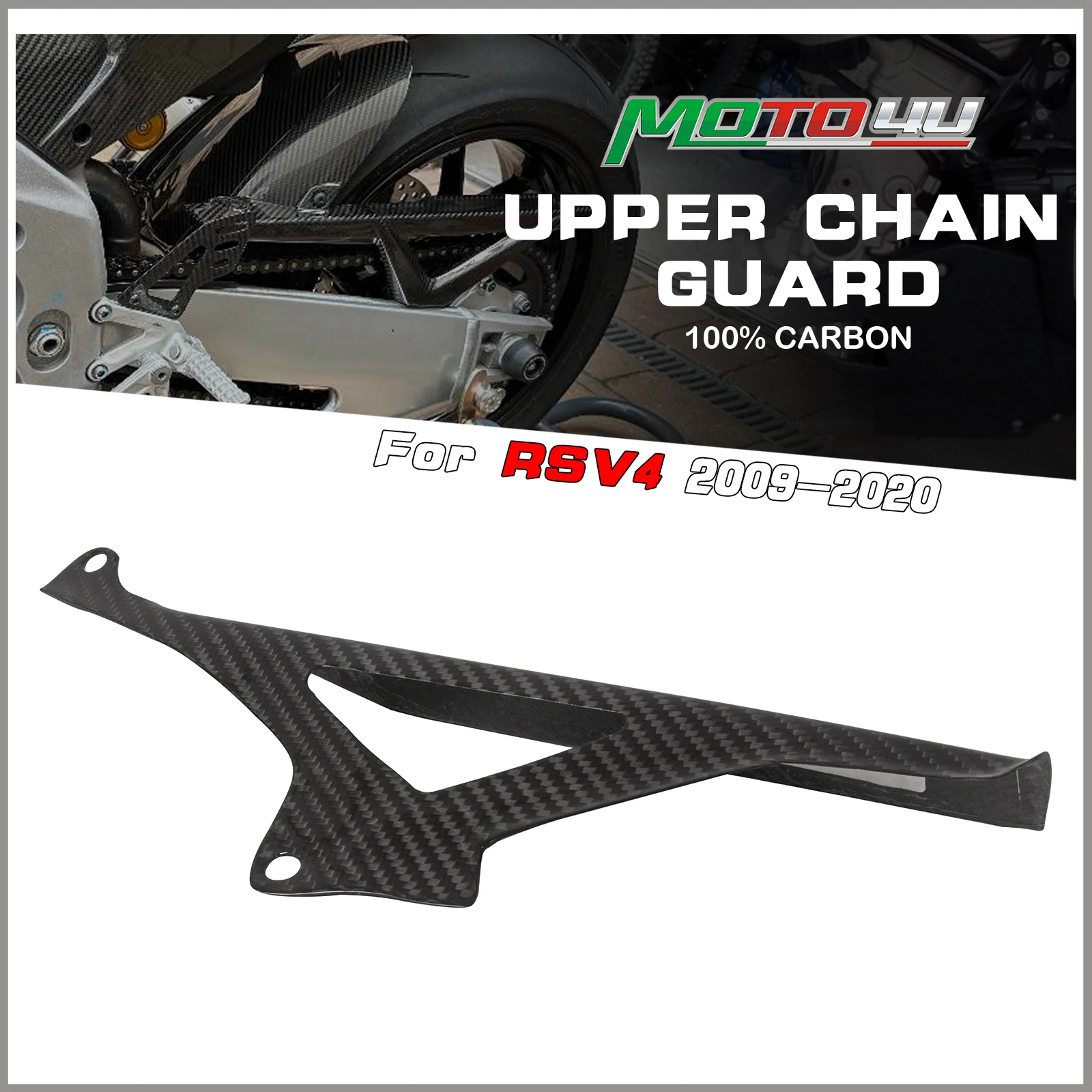 

For Aprilia RSV4 2009-2020 Tuono V4 2011-2020 Real Carbon Fiber Upper Chain Guard Motorcycle chain Protection Cover