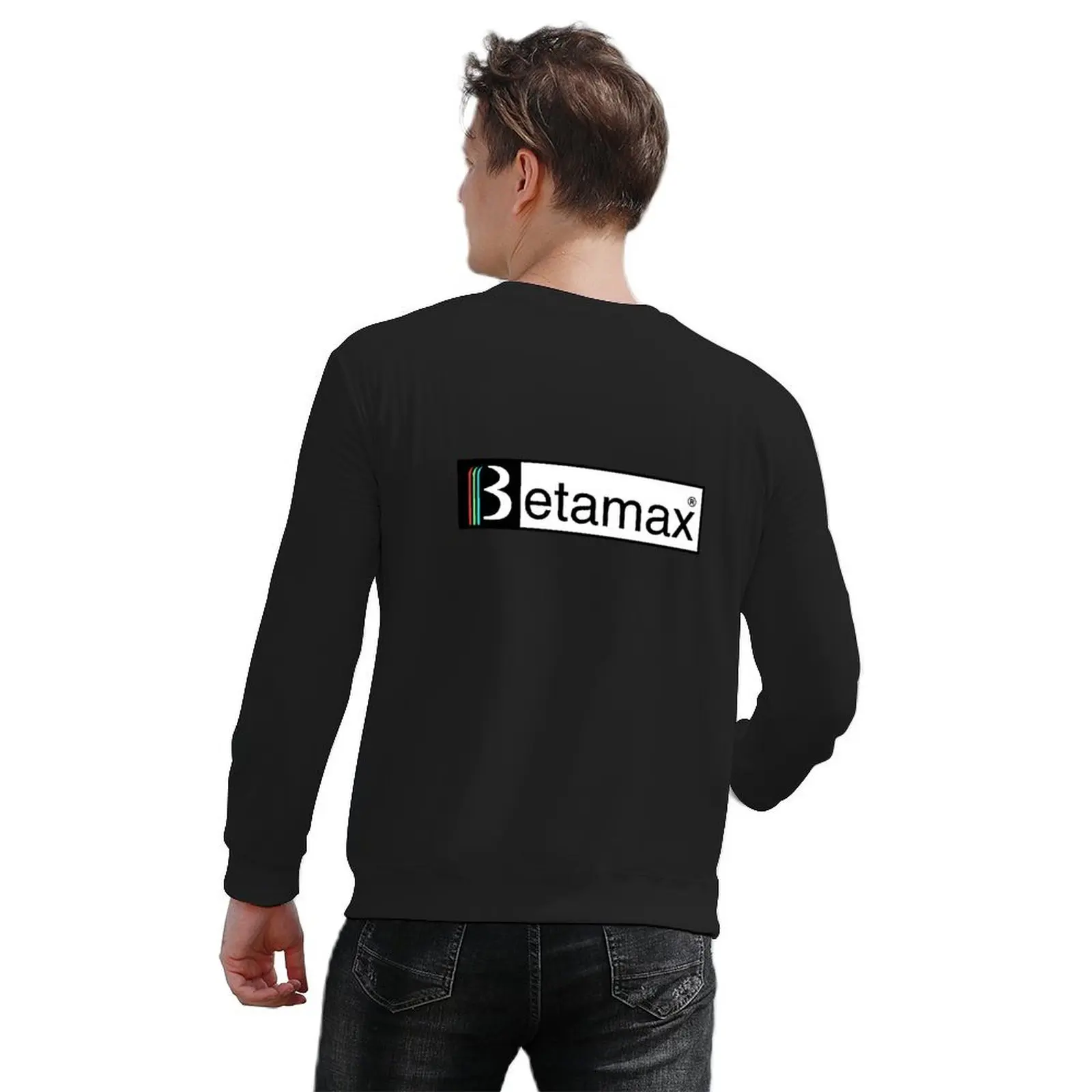 Betamax Logo Pullover autumn clothes for men men clothes anime clothing anime sweatshirt view 6
