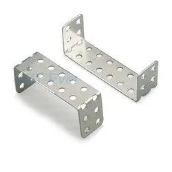 10Pcs Double Right Angle U-shaped Angle Iron Bracket Corner Bracket Corner Code Perforated Shaft Bracket Length 15/31/35/45mm