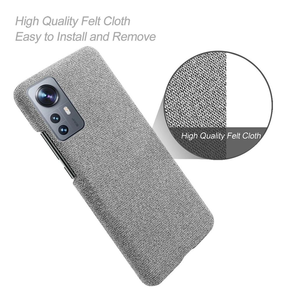 Xiaomi 12X Luxury Fabric Antiskid Cover For Xiaomi 12X 12 Pro Funda Cloth Coque For Xiomi Mi 12pro 12 X Mi12 Mi12x 5G Case Pouch