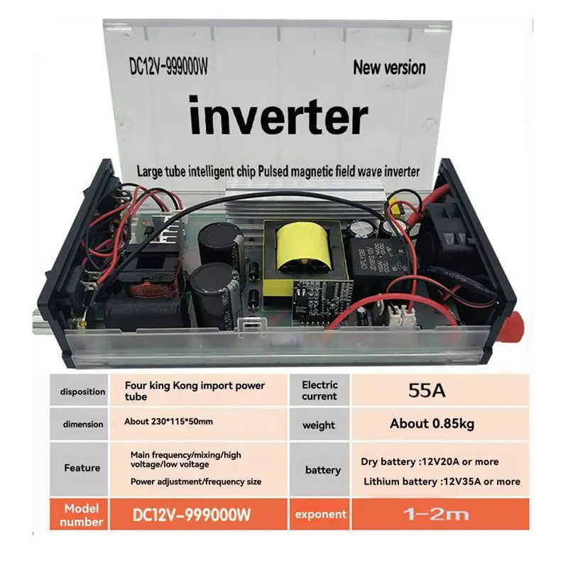 A45U High Power Double Converter Inverter Head DC12V Battery Converter Inverter Transformer Kit