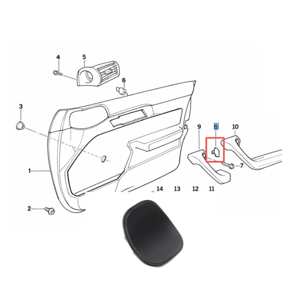 Image of OEM-Spezifikation Innenraum-Türgriffverkleidung 51411903734 für ausgewählte BMW E-Serien und Z3-Modelle von 1976 bis 2002