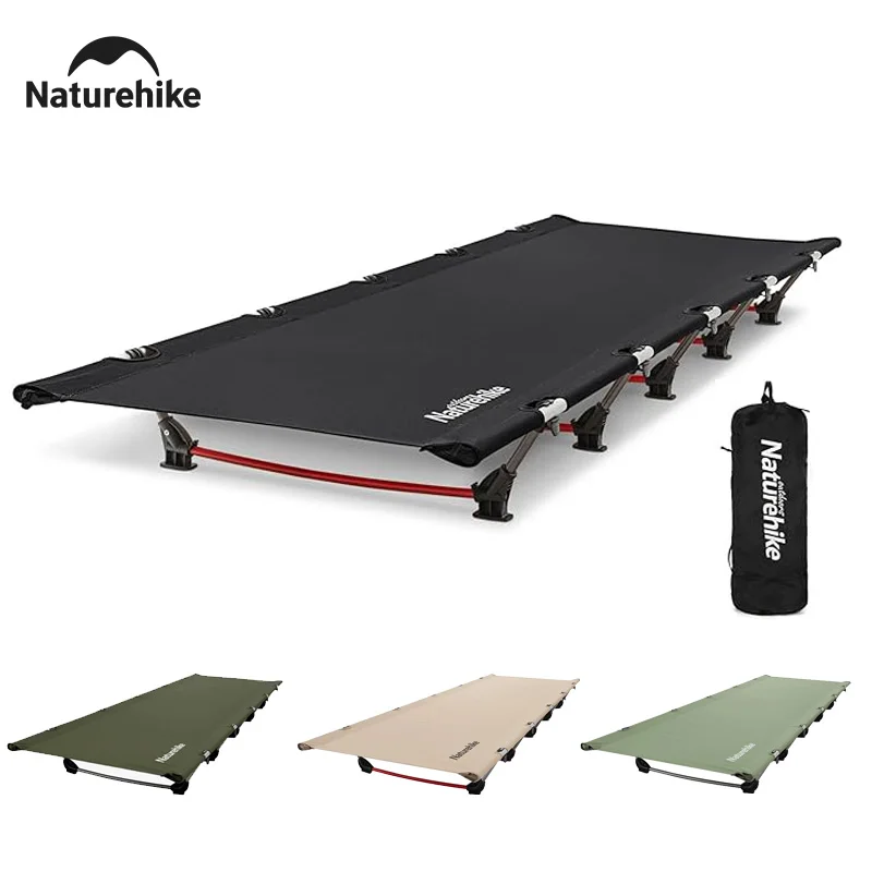 

Naturehike Camping Cot Portable Folding Bed Outdoor Ultralight Tent Bed Camp Cot Single Tourist Bed Backpacking Foldable Cot