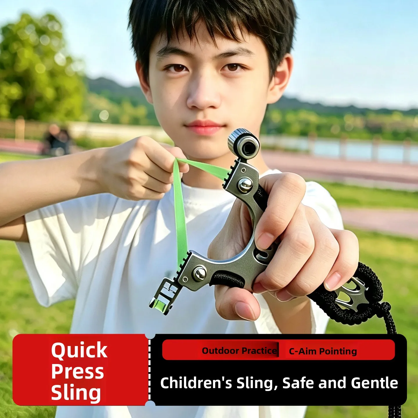 metallic-children's-slingshot-high-precision-outdoor-competition-grade-stainless-steel-for-shooting-steel-balls-and-darts